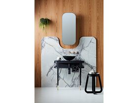 ISSY Z1 Vanity Unit and Oval Mirror Cabinet