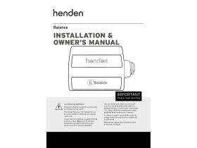 Installation & Owner's Manual - Henden Balance