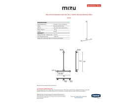 Specification Sheet - Mizu Drift Handshower Grab Rail 700 x 1100mm Brushed Stainless Steel