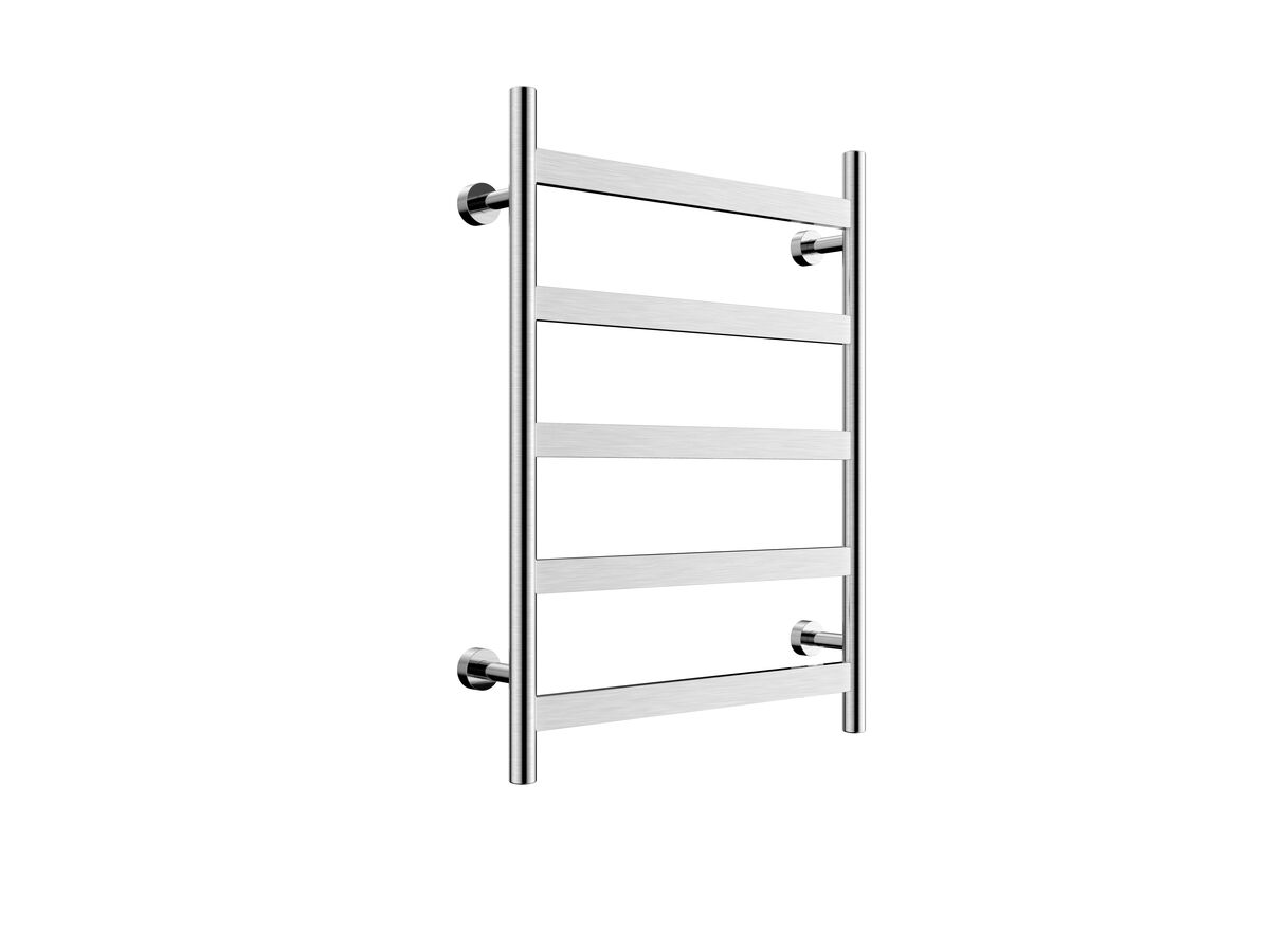 Mizu Stream Heated Towel Rail 600 x 800mm Brushed Stainless Steel from