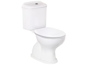 Posh Canterbury Toilet Suite Close Coupled S-Trap with Quick Release Soft Close Seat White (4 Star)