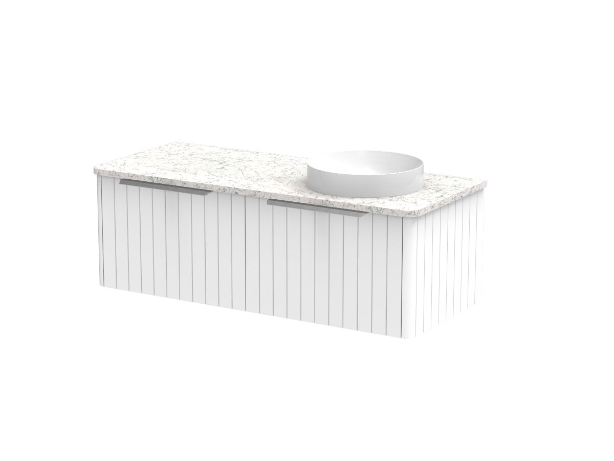 Kado Neue All-Drawer 1200 Right Offset Bowl Wall Hung Caesarstone