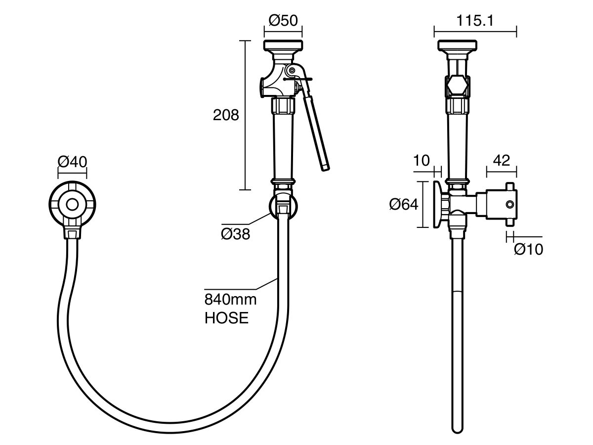 Wolfen Trigger Spray Assembly with Stop Tap Chrome (6 Star) from Reece