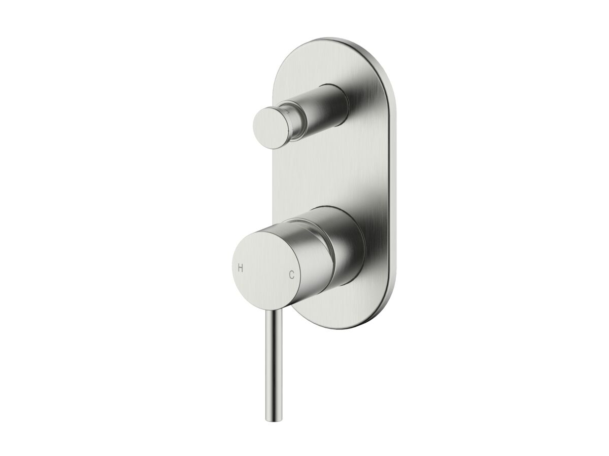 Mizu Drift Shower Mixer with Diverter Brushed Nickel