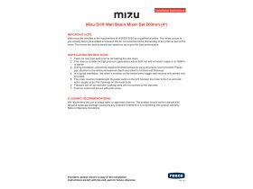 Installation Instructions - Mizu Drift Wall Basin Mixer Tap Set 200mm