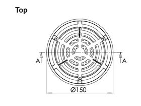 Round 150mm Grate Bucket Trap Push-In PVC 100mm