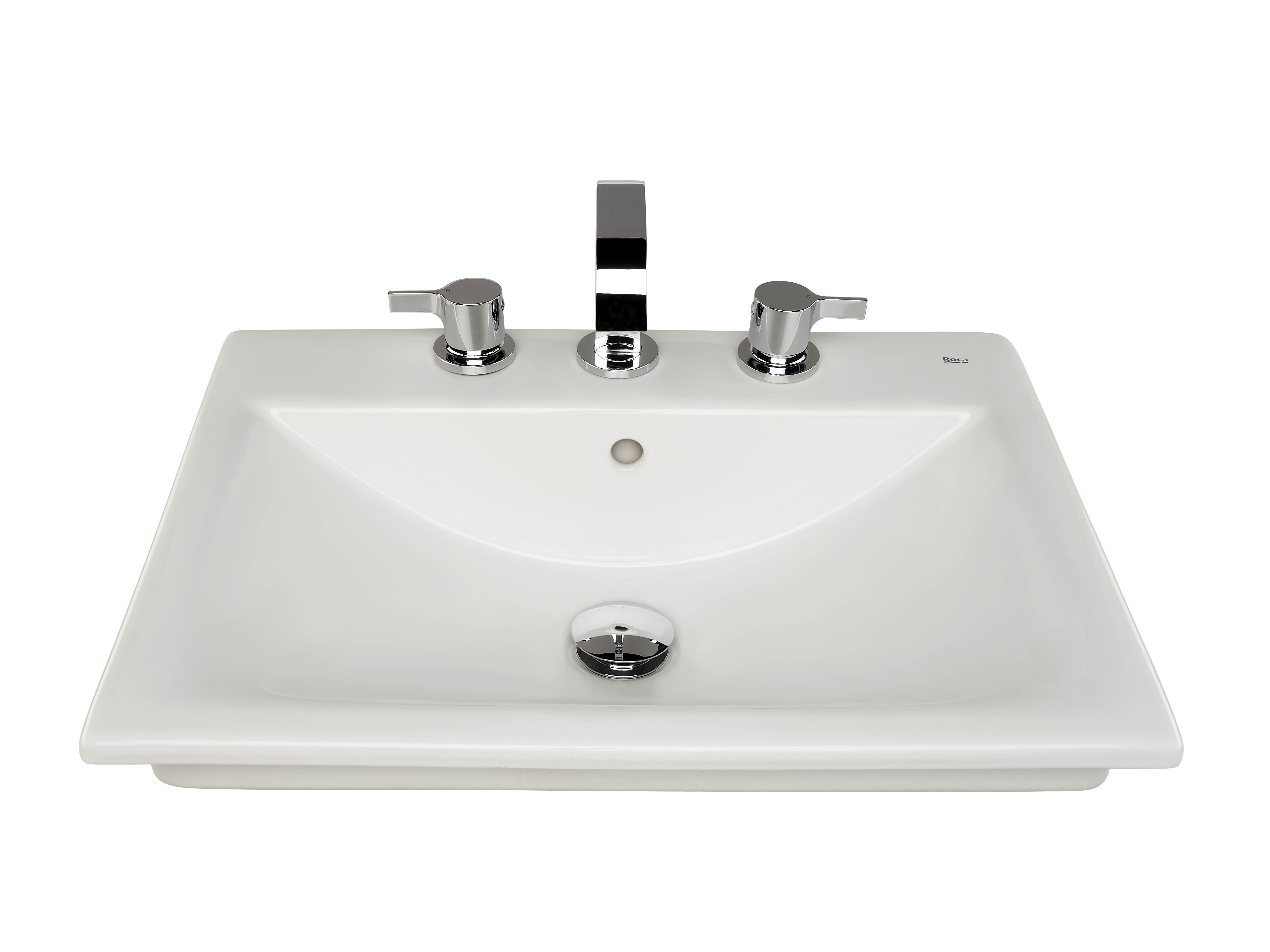 Roca Diverta Vanity Basin 3 Tapholes 550mm White from Reece