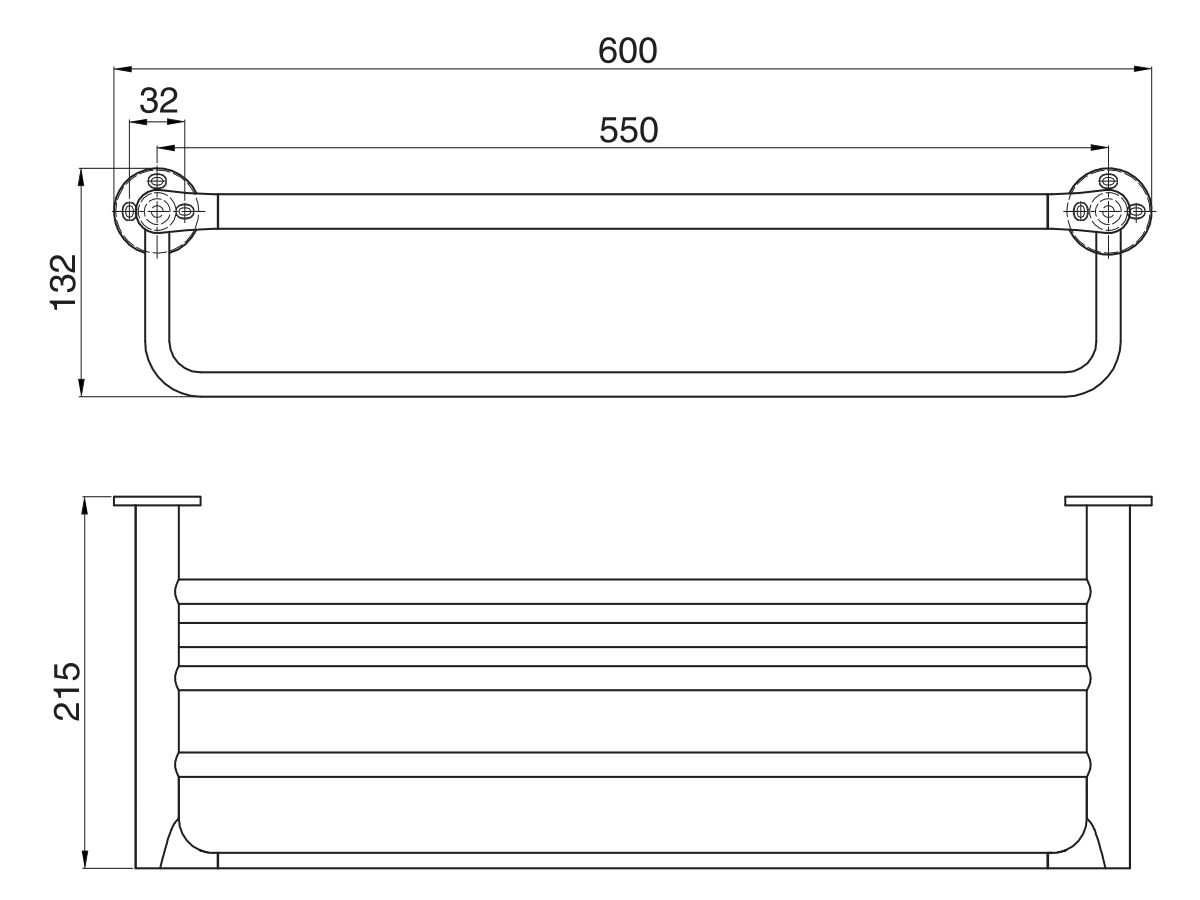 Mizu Silk Towel Rack Chrome from Reece