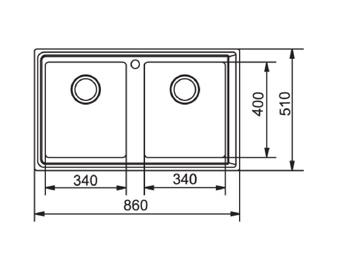 FRANKE Neptune Plus NPX620 Double Bowl Sink Only Stainless Steel from Reece