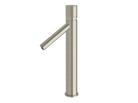 Milli Pure Extended Basin Mixer Tap with Diamond Textured Handle Brushed Nickel (6 Star)