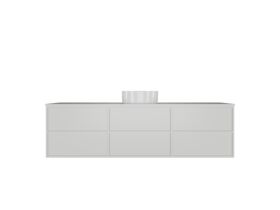 Kado Aspect Wall Hung Vanity Unit 1800mm Single Bowl 6 Drawer Corian 20mm Top