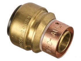 Auspex Crimp 25mm x 1" Copper Pushfit Adaptor