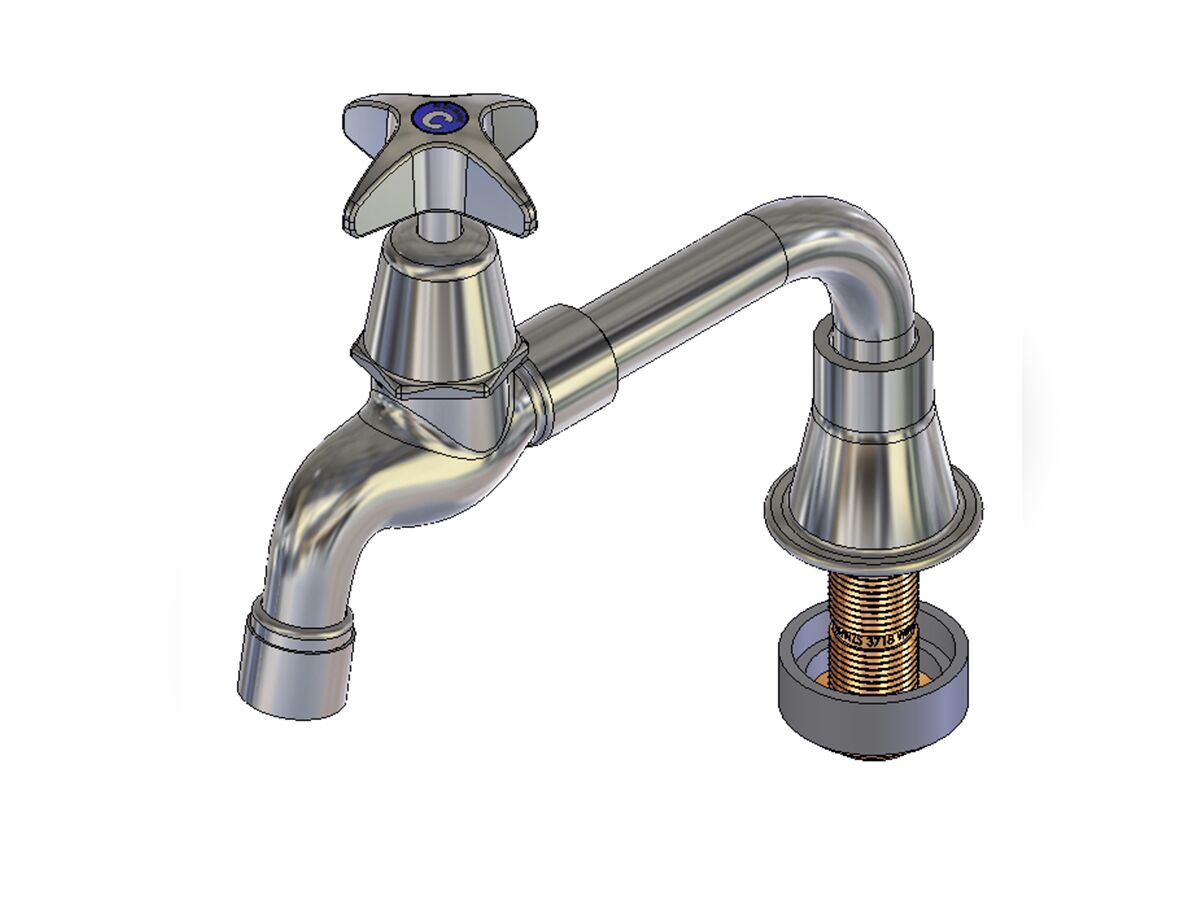 Vandal Proof Type 26 Lab Bench Bib Tapwith Anti Vandal Aerator (3 Star)