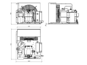 Tecumseh EVO Condensing Unit 1.125hp R404 MHBP EPCH9513Z-1 Phase