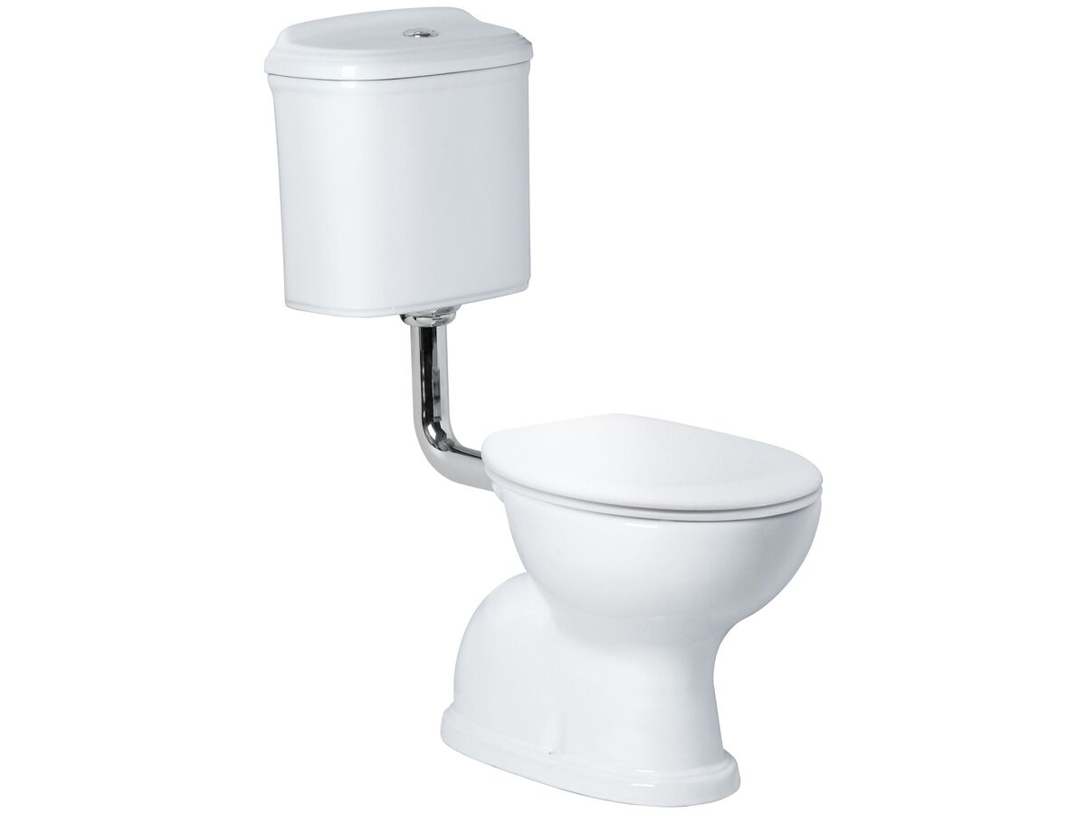 Posh Canterbury Low Level Toilet Suite with Quick Soft Close Seat S Trap White (4 Star)