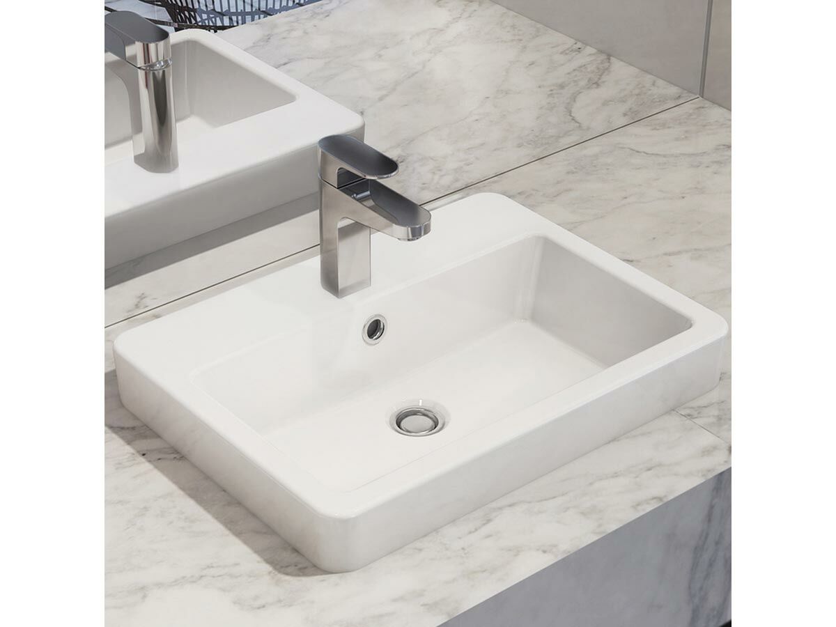 Basa Inset Basin 3 Tapholes White