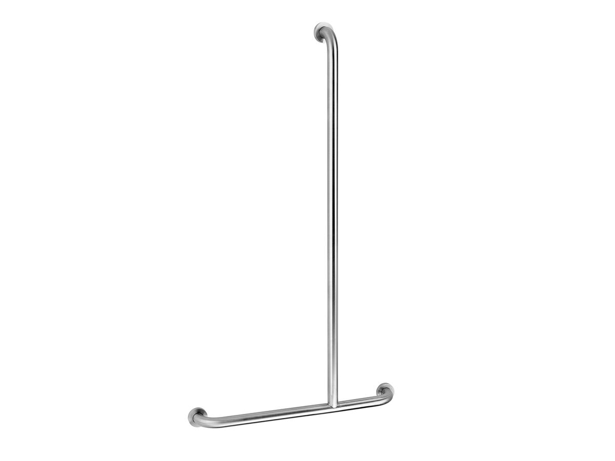 Mobi 1100 x 600mm Right Hand Invert "T" Grab Rail Satin Stainless Steel