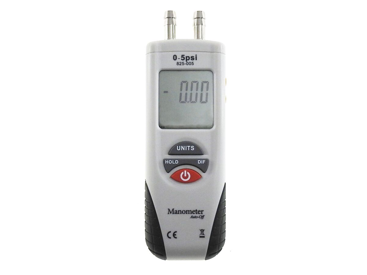 Digital Manometer 0-35kPa HD with Hoses & Case