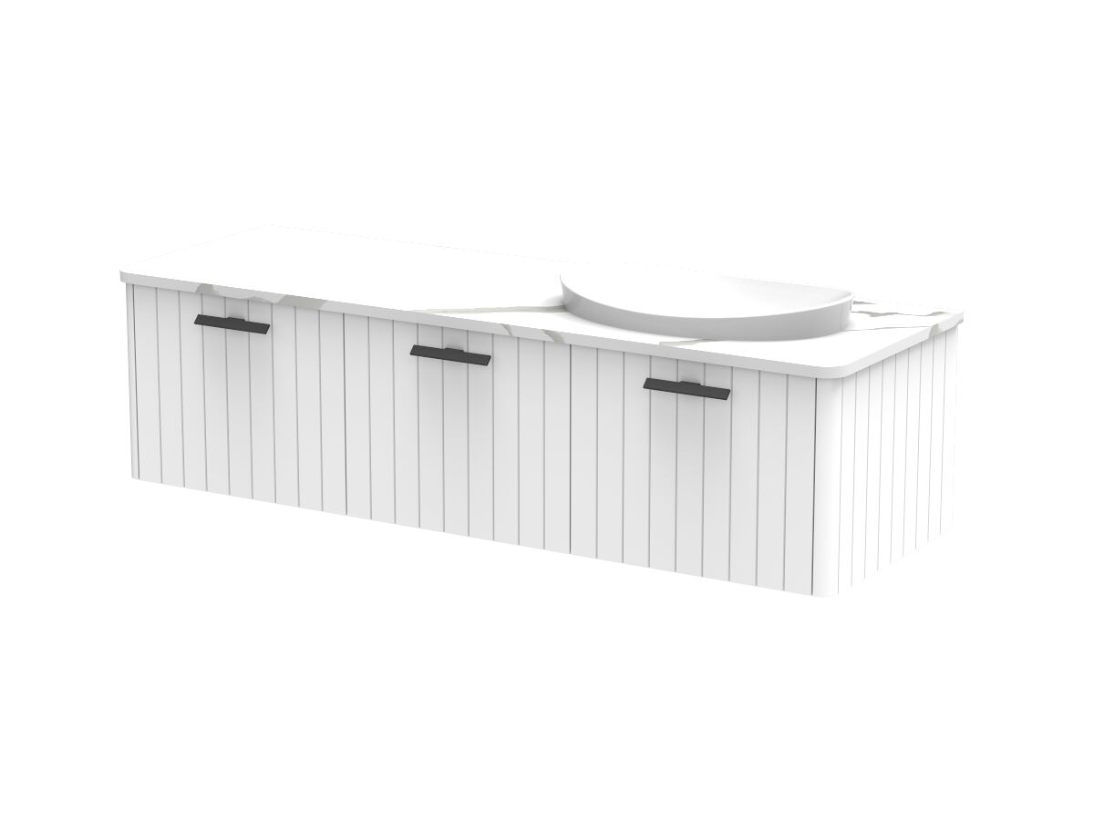 Kado Neue All-Door 1500 Right Offset Bowl Wall Hung Cherry Pie