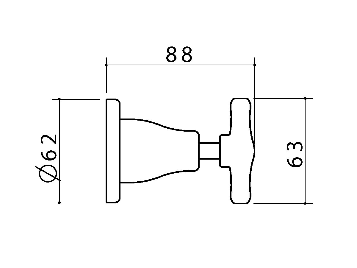 Dorf Loxton Wall Top Assembly Chrome