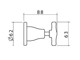 Dorf Loxton Wall Top Assembly Chrome