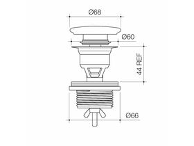 Caroma Urbane II Ceramic Pop Up Waste ACL White