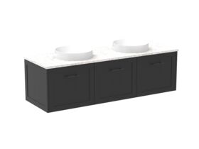 Kado Lux All Door 1500mm Double Bowl Wall Hung Caesarstone