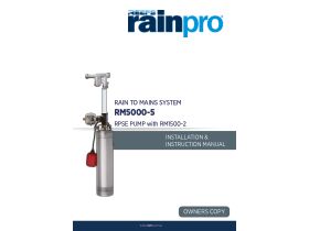 Installation Instructions - RM5000-5 with Reefe RPS34E Sub Pressure Pump & RM1500-2
