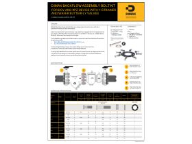 Technical Guide - EPDM Gasket & 316 Stainless Steel Bolt Kit with Molybond Nuts For Zurn Backflow DCV/RPZ Assembly with Dimax Y-Strainer and Wafer Butterfly Valves Table D/E