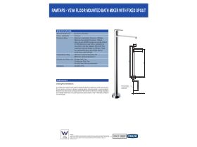 Technical Guide - Yeva Floor Mounted Bath Mixer with Fixed Outlet Chrome