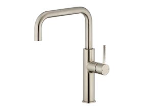 Mizu Drift Gooseneck Sink Mixer Tap Square Brushed Nickel (5 Star)