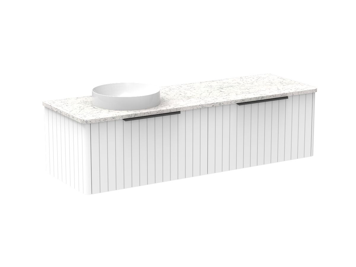 Kado Neue All-Drawer 1500 Left Offset Bowl Wall Hung Caesarstone