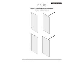 Installation Instructions - Kado Lux Frameless Rectangle Shower Panel 900mm, 1000mm, 1200mm