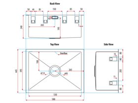 Squareline Plus 42L Utility Sink