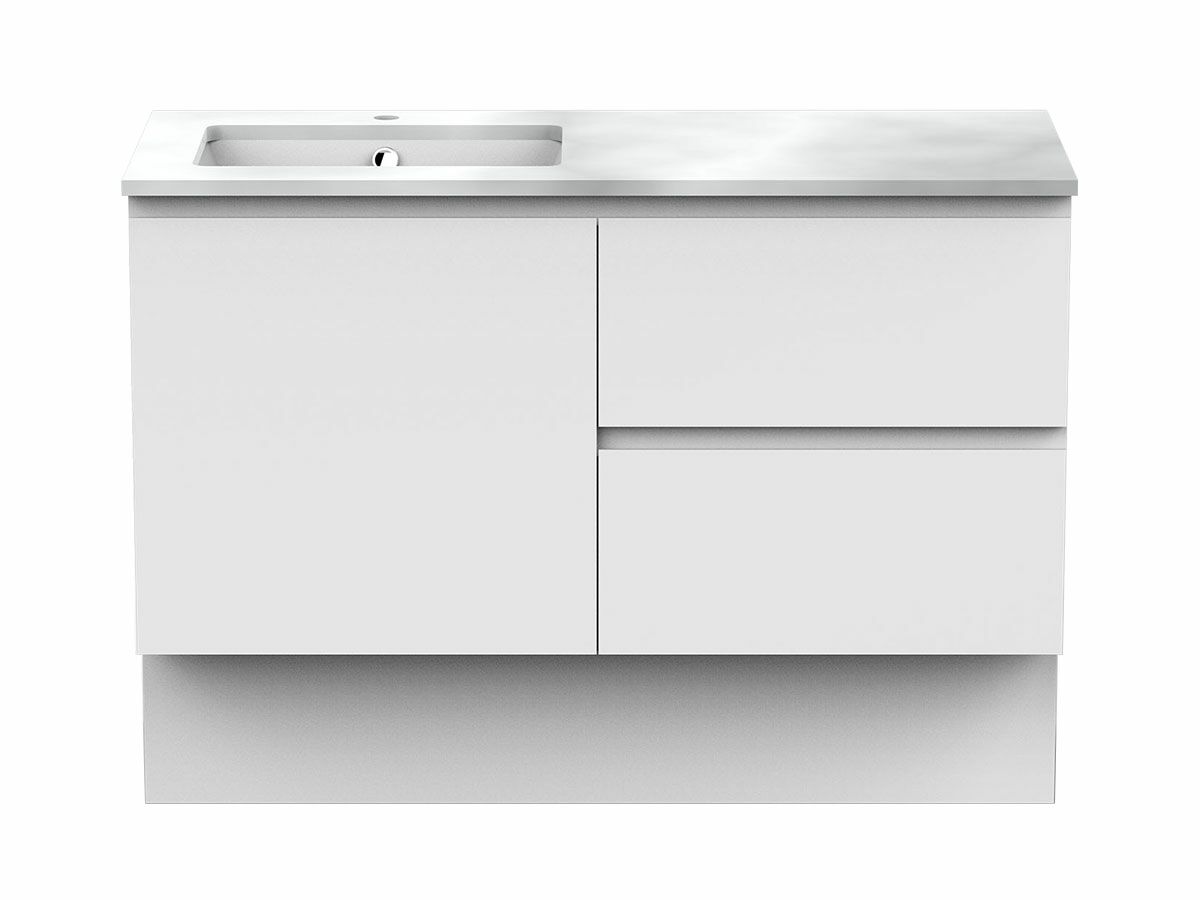 ADP Essence MKII Vanity Unit Offset with Kick 1 Door 2 Draws No Basin 1200