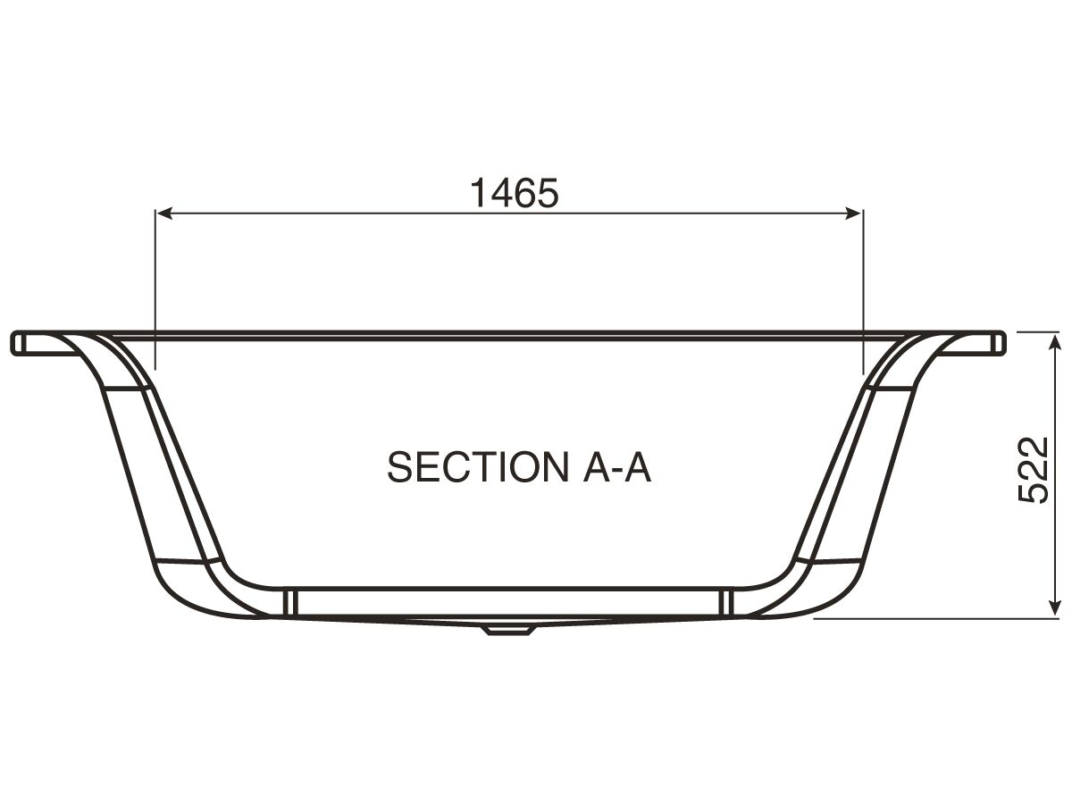 Lanark Shanti Rectangle Bath 1800 x 850 x 545mm White from Reece