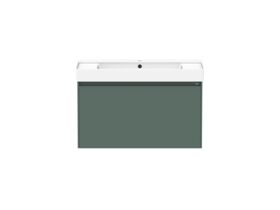 Roca Ona Vanity All Drawer Single Centre Bowl 800mm Matte Green