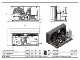 Technical Drawing - Tecumseh Semi Hermetic EVO Condensing Unit SHT4521ZHR-TZ 3 Phase