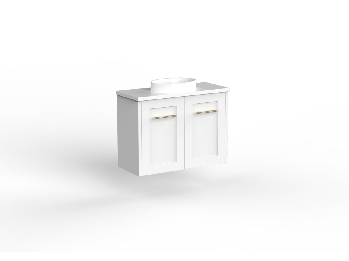 Kado Lux Petite Vanity Unit Wall Hung 600mm Centre Bowl Cherry Pie Top