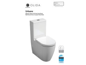 Technical Guide - Caroma Urbane Wall Faced Close Coupled Universal Trap Back Entry Toilet Suite with Arc Soft Close Seat White (4 Star)