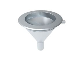 Britex Stainless Steel Inset Flushing Spittoon Sink - Conical Bowl