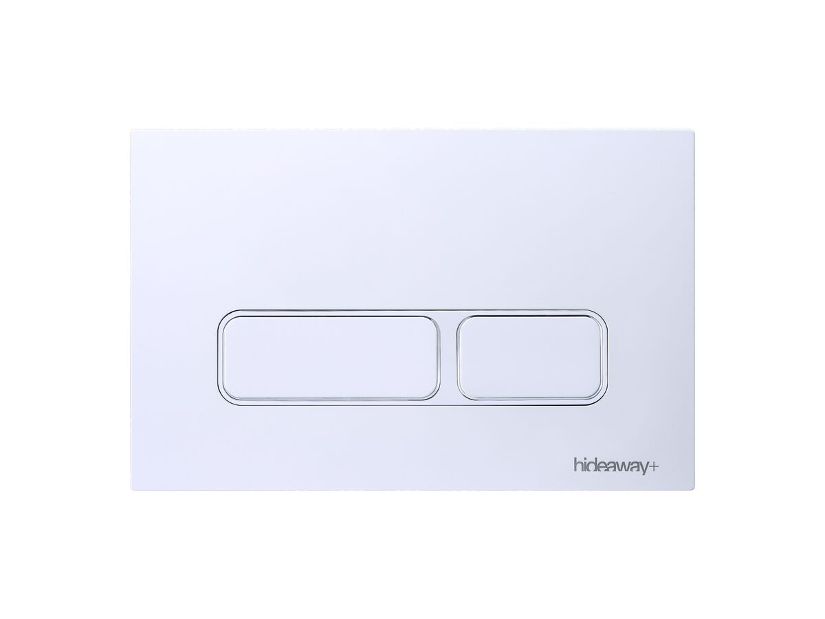 Hideaway+ Rectangle Button / Plate Inwall ABS Gloss White