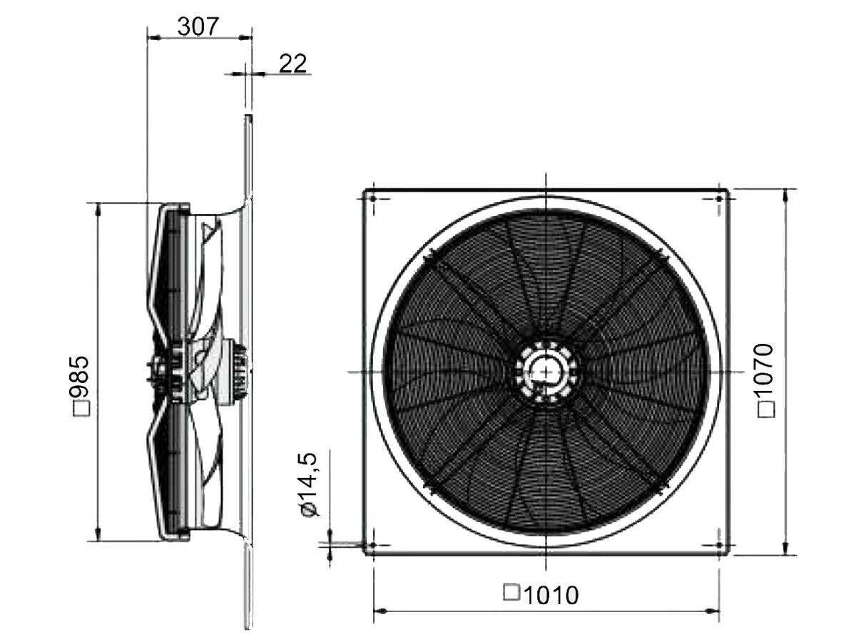 SolerPalau Fan 910mm 3Ph HRST/6-910/15BZ