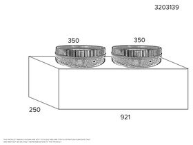 Supply Air Plenum - 250mm x 921mm With 2 x 350mm