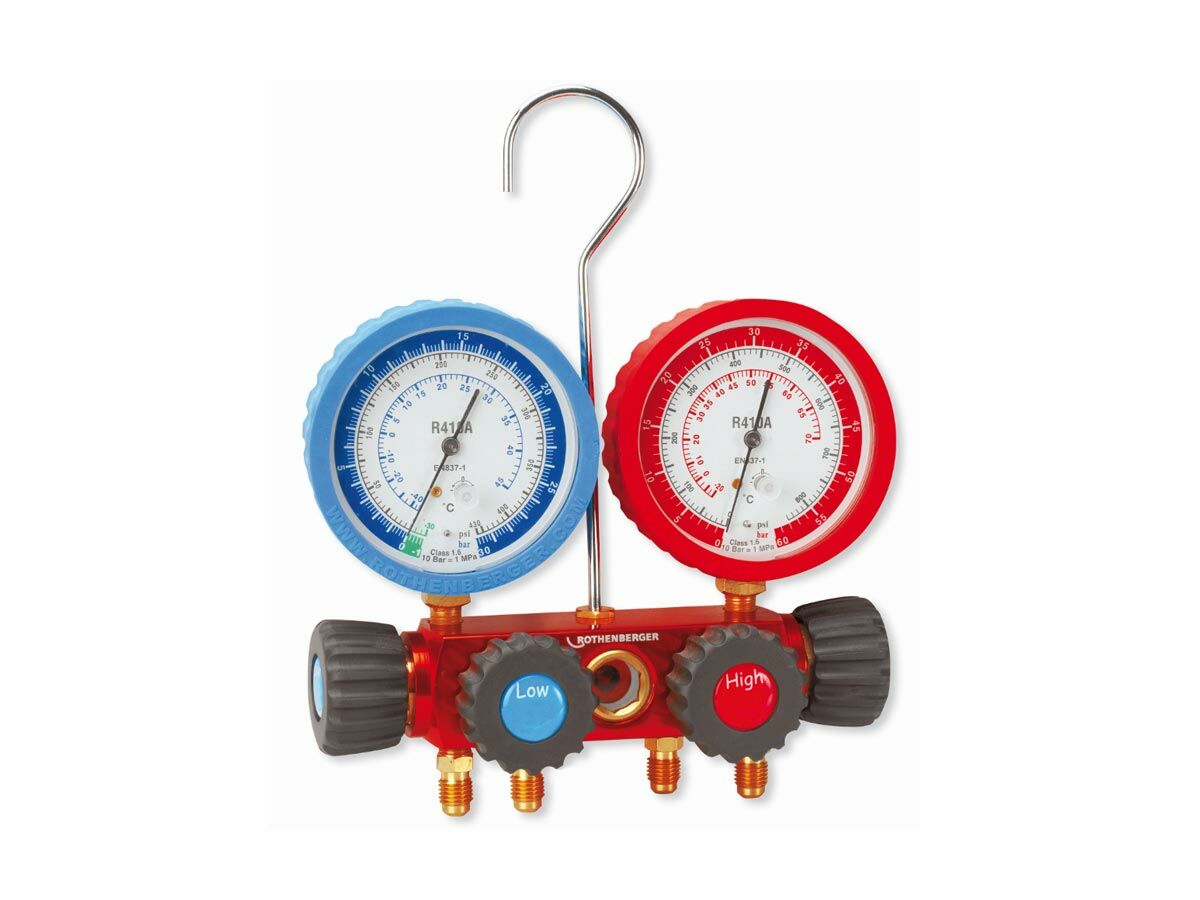 Rothenberger Manifold Gauge Set 4 Way R410A Kpa from Reece