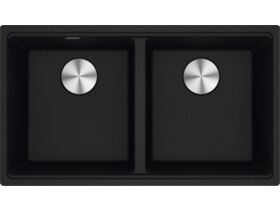 Franke City Fragranite Double Bowl 360mm Bowl + 360mm Bowl Undermount Sink Pack includes Chopping Board and Rollamat Onyx