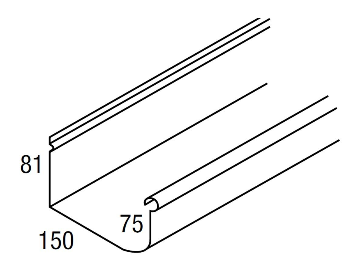 Stramit Quad Gutter 150mm Zinc 6mtr from Reece
