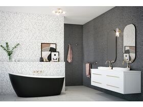 Kado Neue Freestanding Bath 1730 x 780 x 730mm Matte White / Matte Black