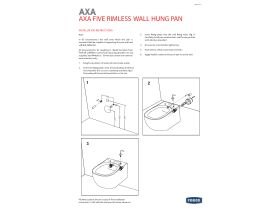 Installation Instructions - AXA Five Wall Hung Rimless Pan Soft Close Quick Release Seat White (4 Star)