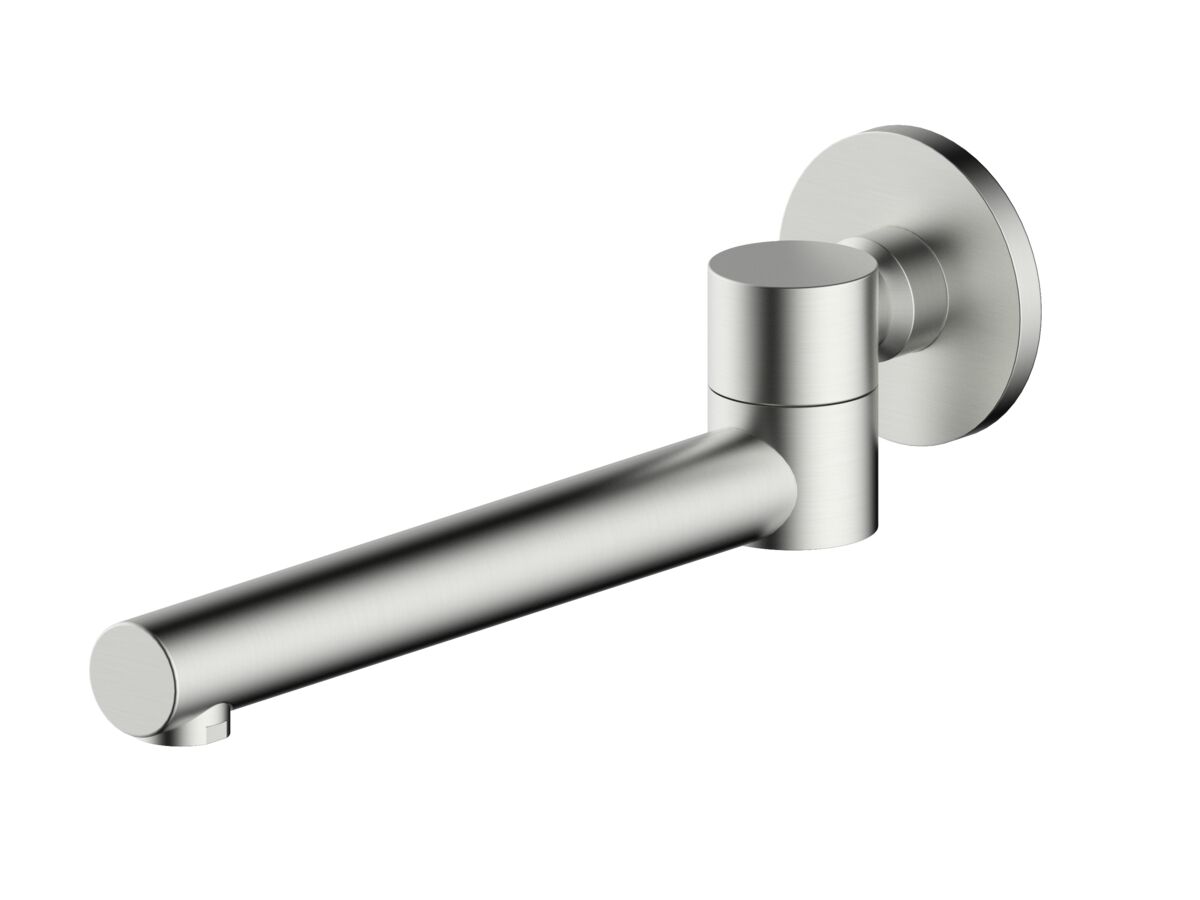 Mizu Drift Swivel Bath Outlet Straight Spout Brushed Nickel